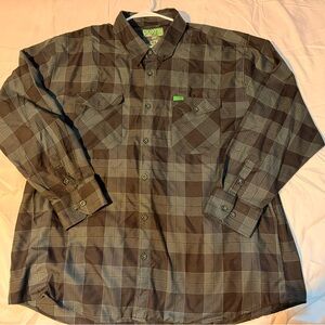 DIXXON Dark Brown Plaid Men's Shirt